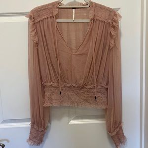 Free People Twyla Top Sheer Blouse